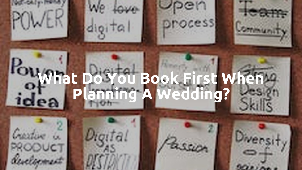 What do you book first when planning a wedding?