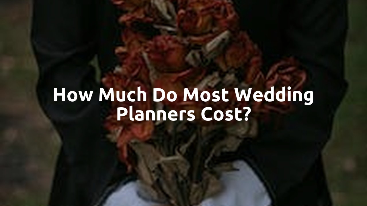 How much do most wedding planners cost?