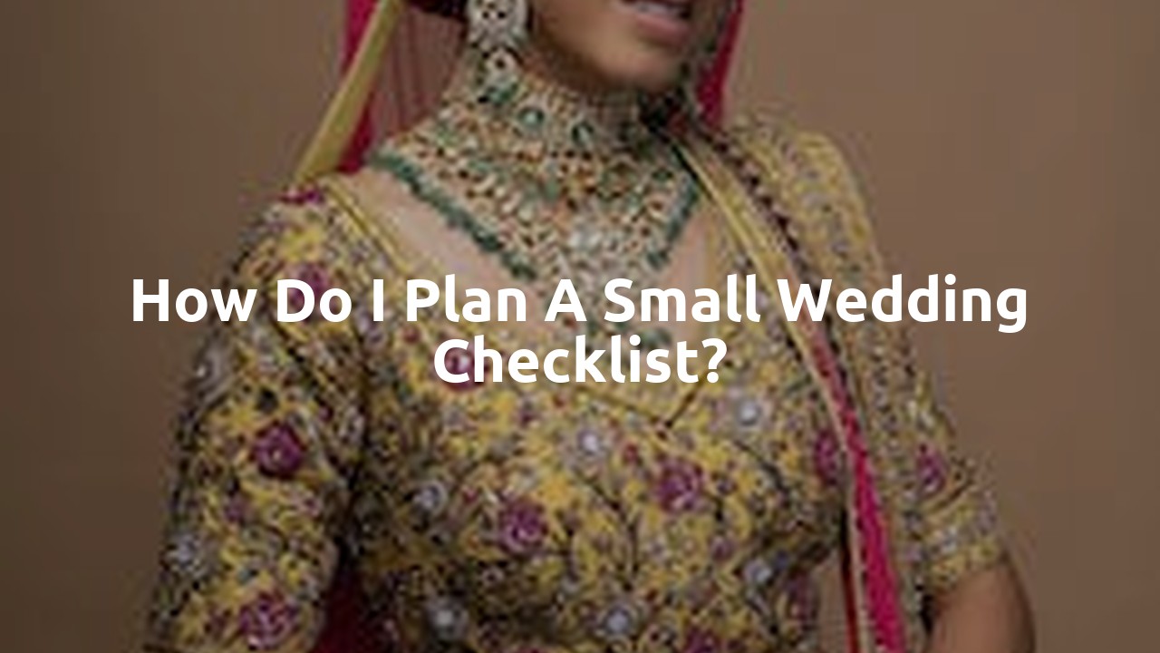 How do I plan a small wedding checklist?