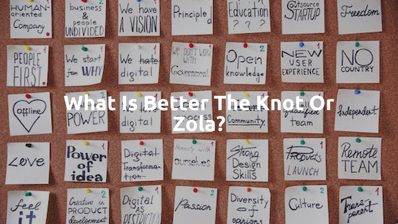 What is better the knot or Zola?
