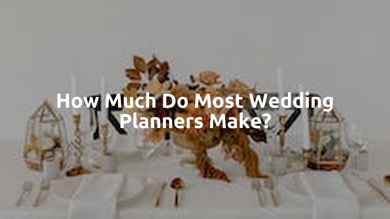 How much do most wedding planners make?