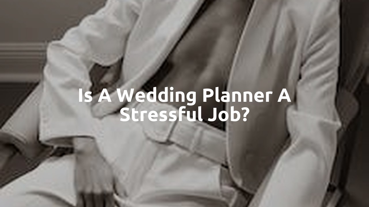 Is a wedding planner a stressful job?