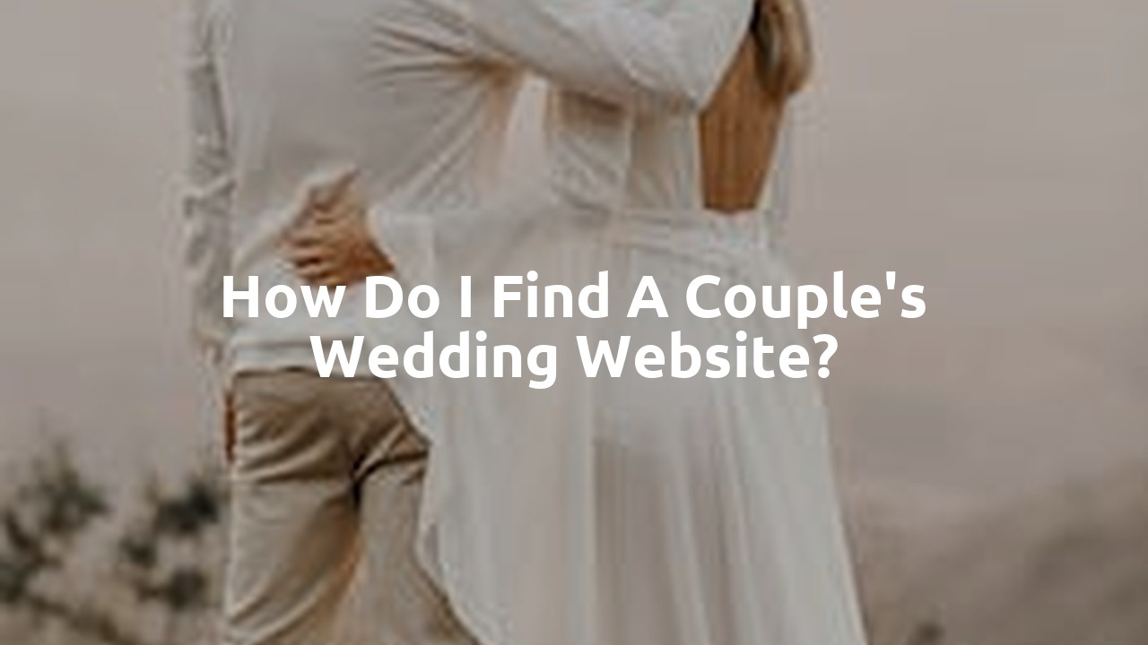 How do I find a couple's wedding website?